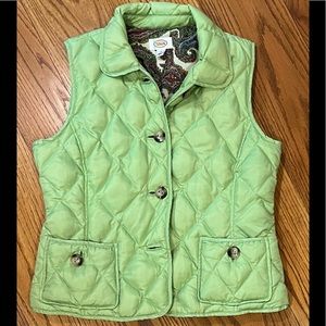 EUC Talbots Down Vest, Green